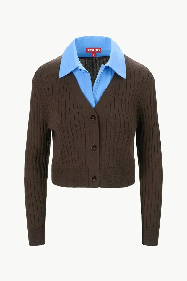 STAUD WALLIS SWEATER Earth Cornflower Women The Knit Shop STAUD WALLIS SWEATER Earth Cornflower Women The Knit Shop