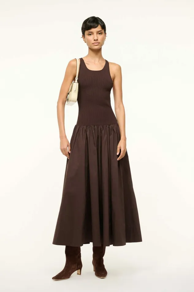 STAUD YAMILA DRESS Earth Women Dresses