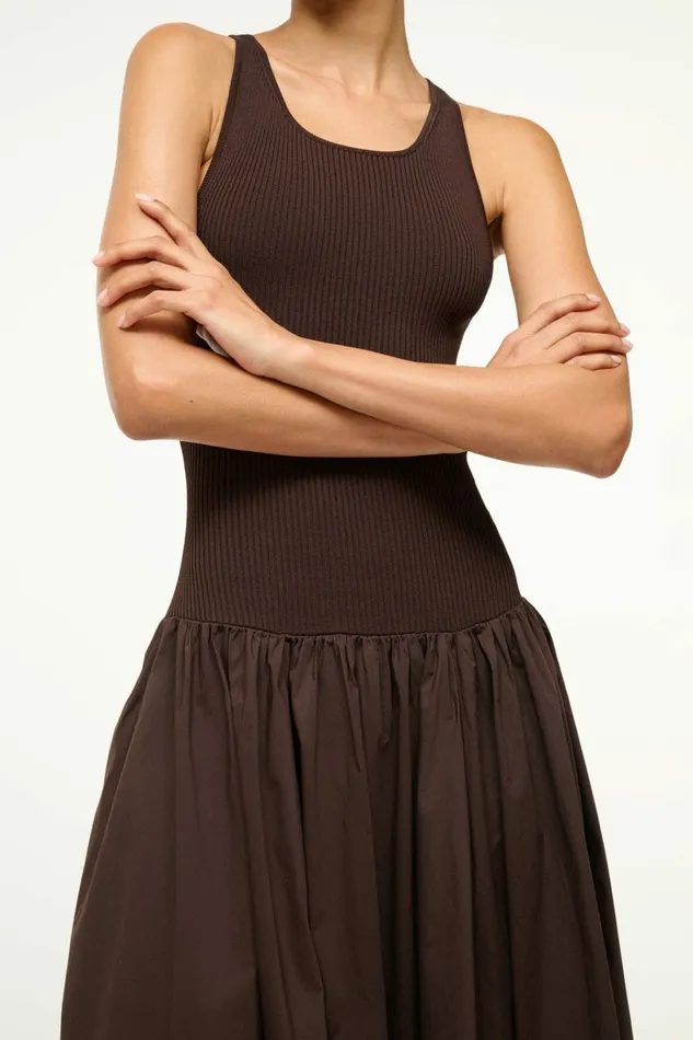 STAUD YAMILA DRESS Earth Women Dresses STAUD YAMILA DRESS Earth Women Dresses