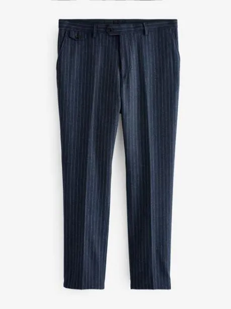 Suits and Tailoring Men Joules Navy Slim Fit Pinstripe Suit Trousers