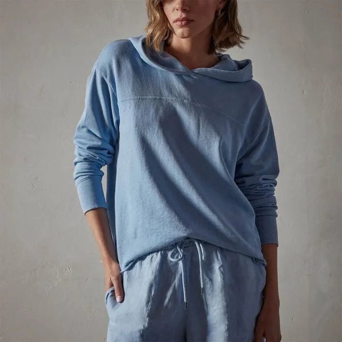 Sweat TopsBottoms Women James Perse Hooded Sweat Top Delta Pigment
