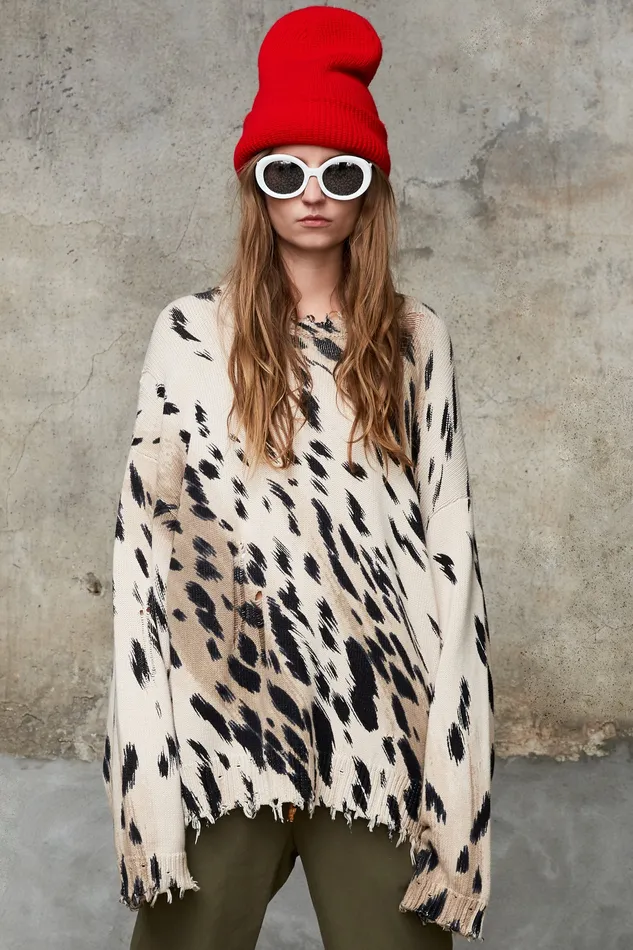 Sweaters Oversized Sweater 8211 Cheetah 8211 R13 Women