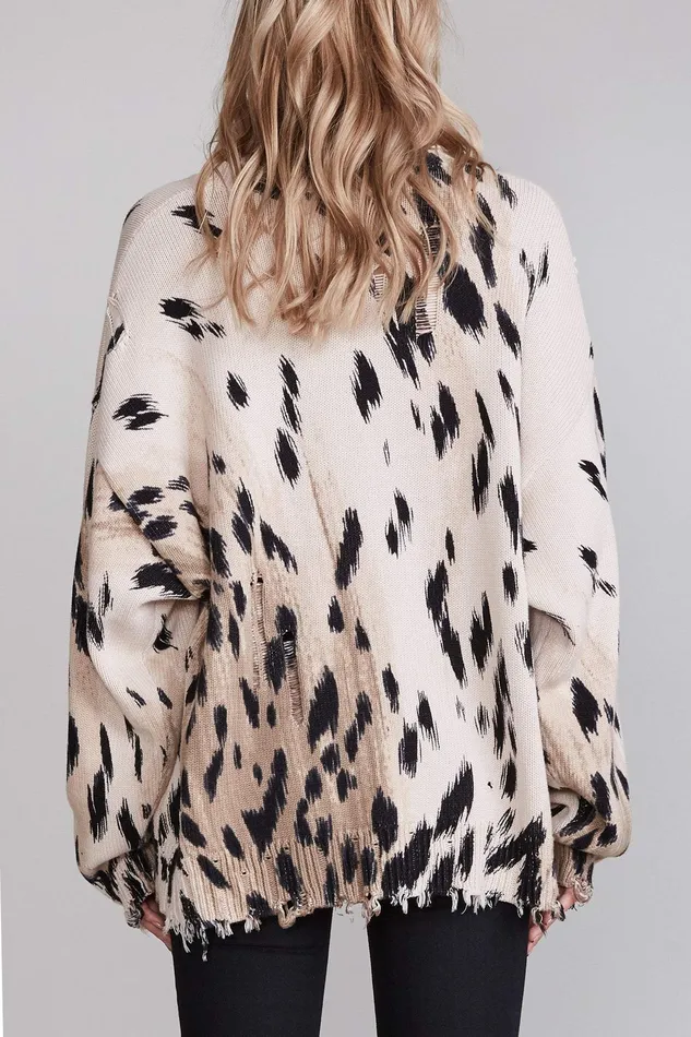 Sweaters Oversized Sweater 8211 Cheetah 8211 R13 Women Sweaters Oversized Sweater 8211 Cheetah 8211 R13 Women