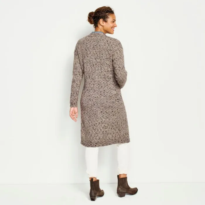 Sweaters Women Orvis Marled Sweater Duster Mushroomfeather Multi