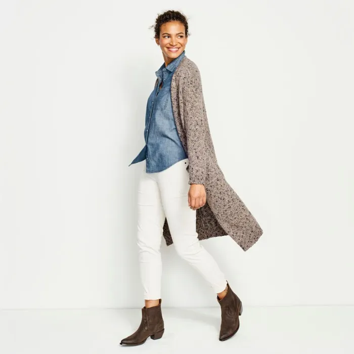 Sweaters Women Orvis Marled Sweater Duster Mushroomfeather Multi