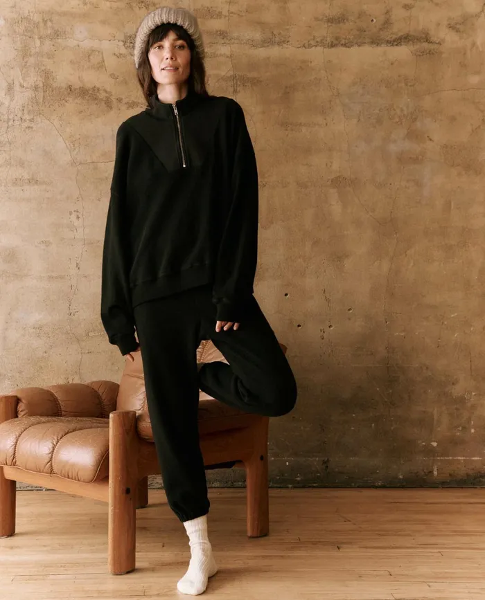 Sweaters Women The Great The Slouch Trail Sweatshirt Almost Black Sweaters Women The Great The Slouch Trail Sweatshirt Almost Black