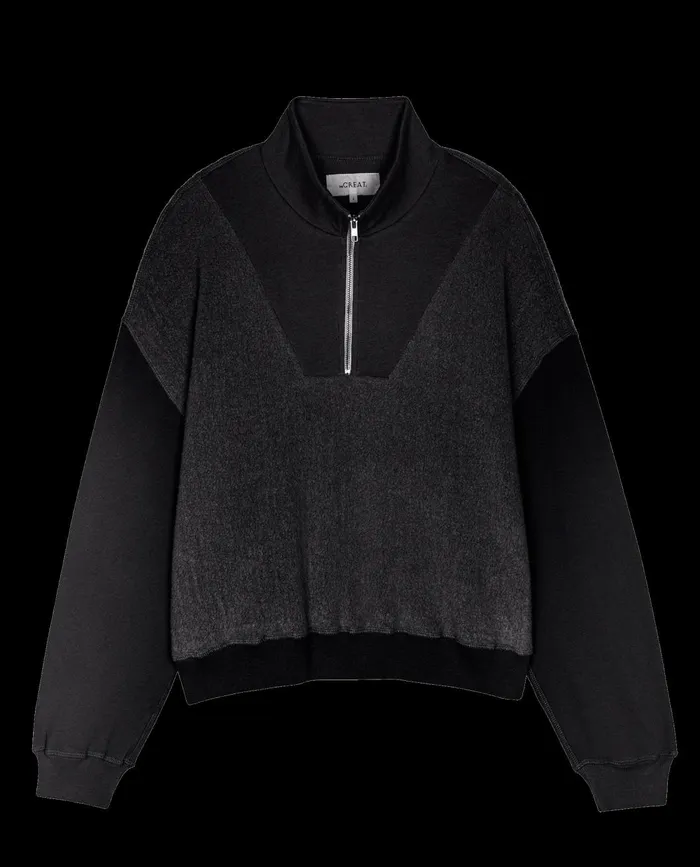 Sweaters Women The Great The Slouch Trail Sweatshirt Almost Black Sweaters Women The Great The Slouch Trail Sweatshirt Almost Black
