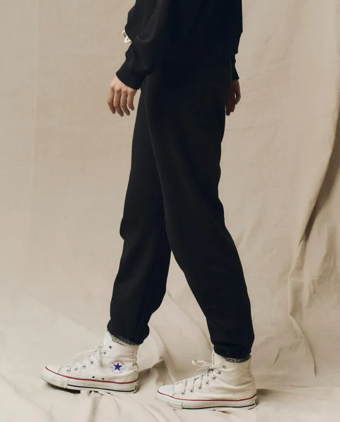 Sweatpants Women The Great The Stadium Sweatpant Solid Almost Black Sweatpants Women The Great The Stadium Sweatpant Solid Almost Black