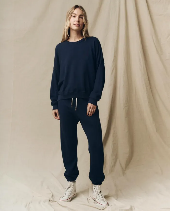 Sweatpants Women The Great The Stadium Sweatpant Solid True Navy Sweatpants Women The Great The Stadium Sweatpant Solid True Navy