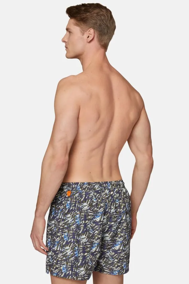 Swim Shorts Men Boggi Milano Abstract Print Swimsuit Military Green Swim Shorts Men Boggi Milano Abstract Print Swimsuit Military Green