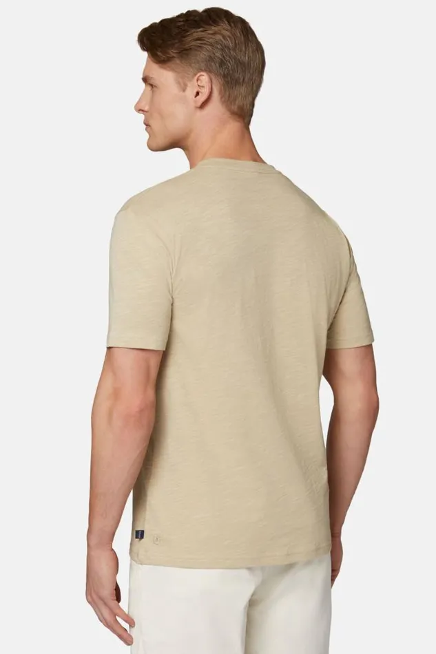 TShirts Men Boggi Milano Organic Cotton Slub Jersey TShirt Taupe TShirts Men Boggi Milano Organic Cotton Slub Jersey TShirt Taupe