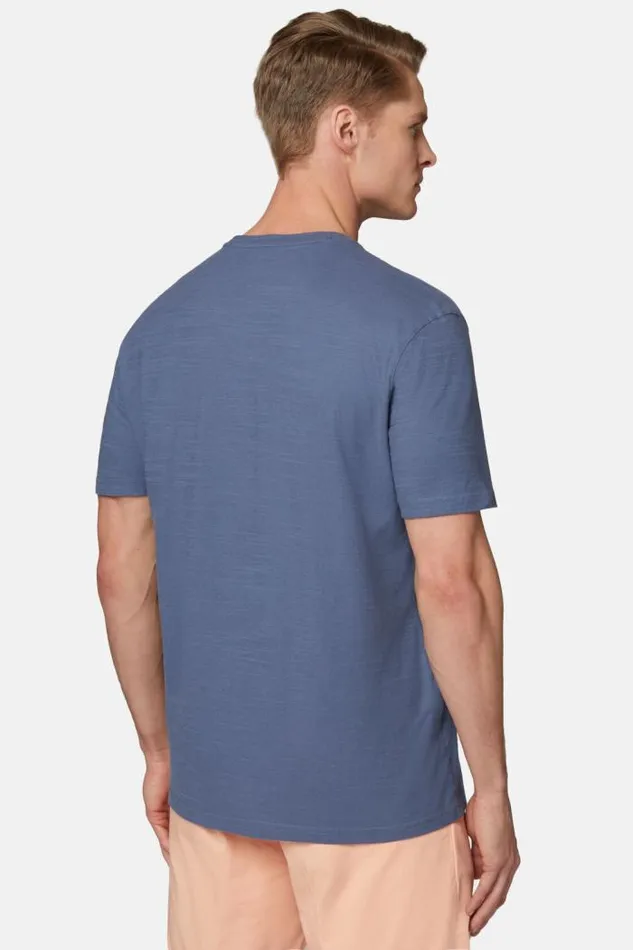 TShirts Men Boggi Milano TShirt In Cotton Slub Jersey Airblue TShirts Men Boggi Milano TShirt In Cotton Slub Jersey Airblue