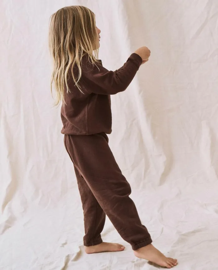 Tees and Sweats Kids The Great The Little College Sweatshirt Solid Toasted Walnut