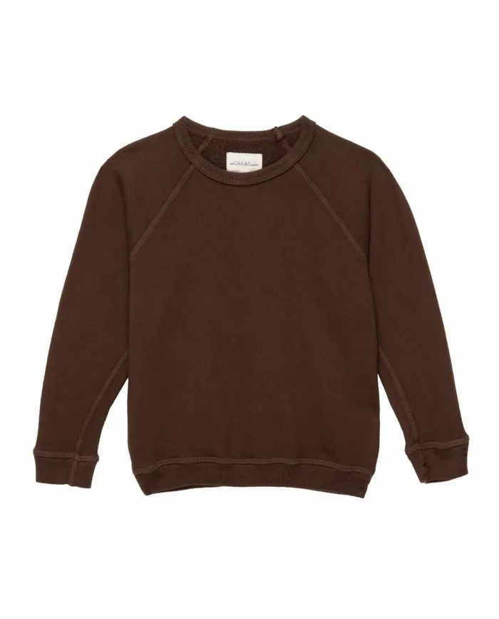 Tees and Sweats Kids The Great The Little College Sweatshirt Solid Toasted Walnut