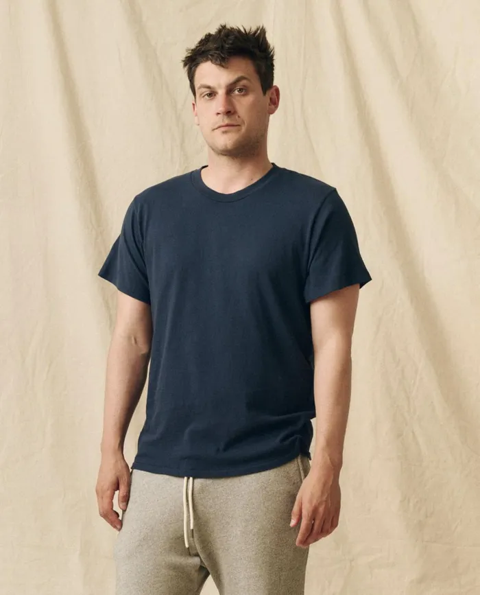 Tees and Sweats Men The Great The Men039s Boxy Crew True Navy