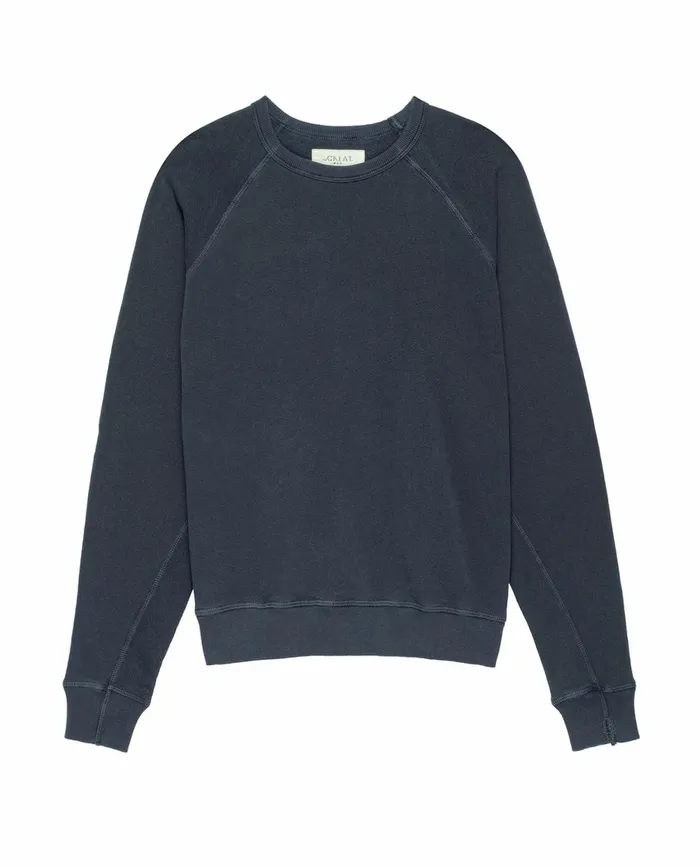 Tees and Sweats Men The Great The Men039s College Sweatshirt Washed Navy