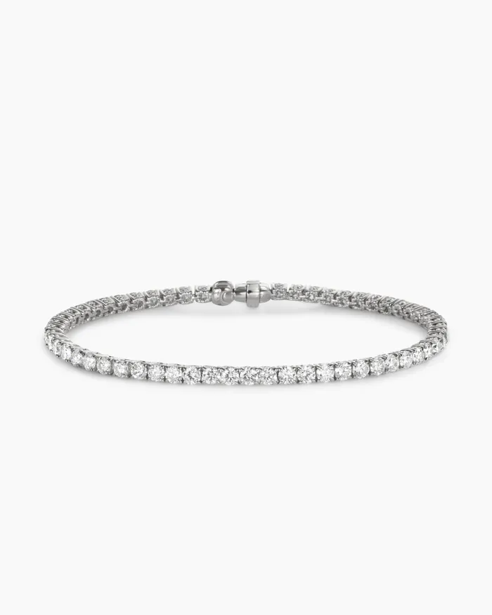 Tennis Bracelet In 18K White Gold 3mm Women David Yurman Chain