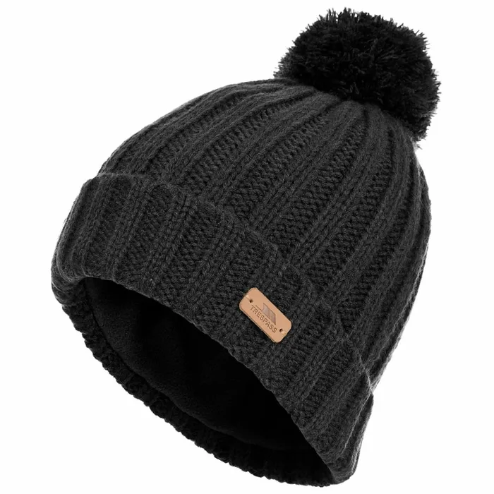 Thorns Unisex Bobble Hat Black Men Trespass Hats