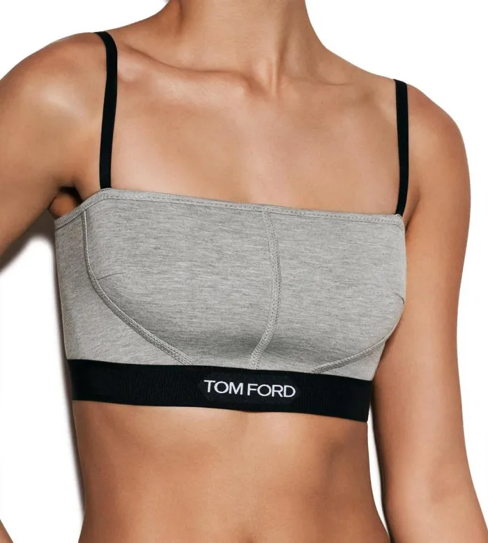 TOM FORD Bras Women MODAL SIGNATURE TOP Grey Melange TOM FORD Bras Women MODAL SIGNATURE TOP Grey Melange