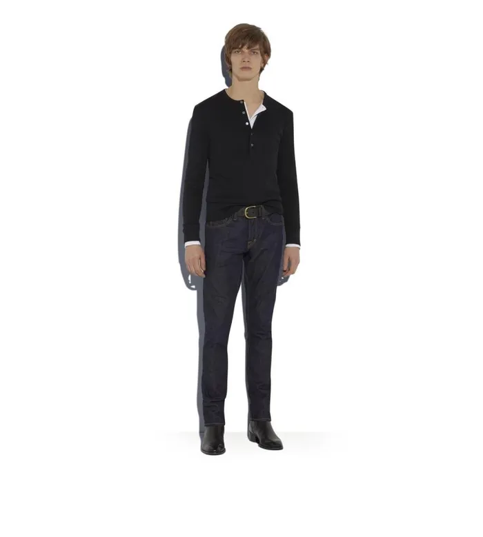 TOM FORD Denim Men SLIM FIT STRETCH JAPANESE SELVEDGE DENIM Navy TOM FORD Denim Men SLIM FIT STRETCH JAPANESE SELVEDGE DENIM Navy