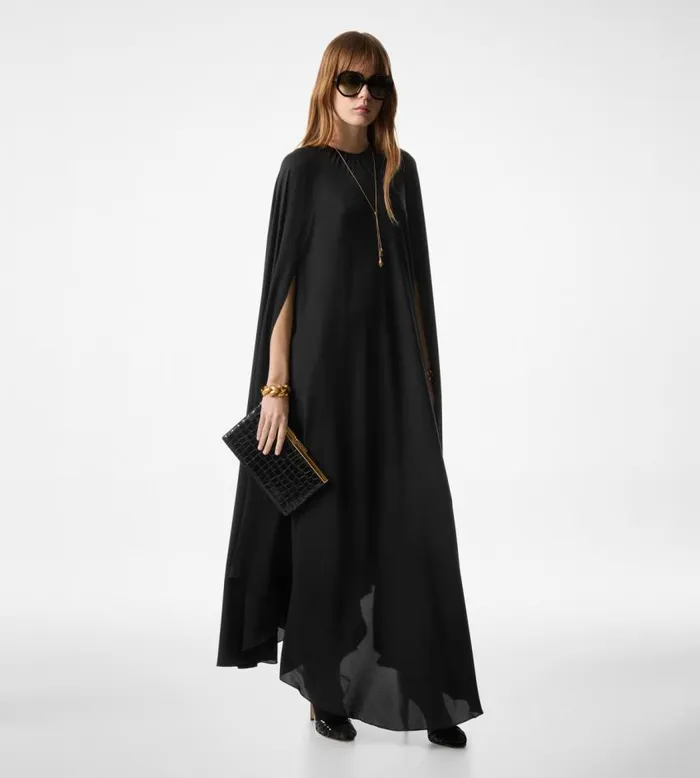 TOM FORD Dresses Women SOFT SILK STRETCH CADY KAFTAN Black TOM FORD Dresses Women SOFT SILK STRETCH CADY KAFTAN Black