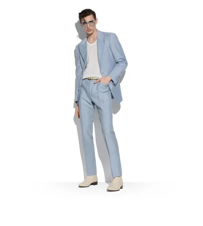 TOM FORD Jackets Men ORIGINAL MOHAIR ATTICUS JACKET Wedgewood Blue TOM FORD Jackets Men ORIGINAL MOHAIR ATTICUS JACKET Wedgewood Blue