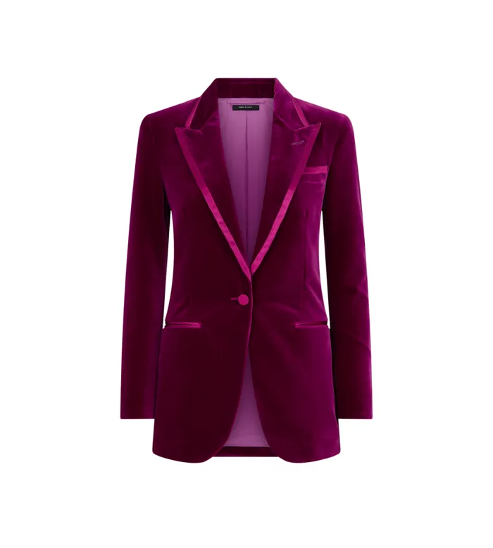 TOM FORD Jackets Women COTTON VELVET 034WALLIS034 SINGLE BREASTED TUXEDO JACKET Bouganville TOM FORD Jackets Women COTTON VELVET 034WALLIS034 SINGLE BREASTED TUXEDO JACKET Bouganville
