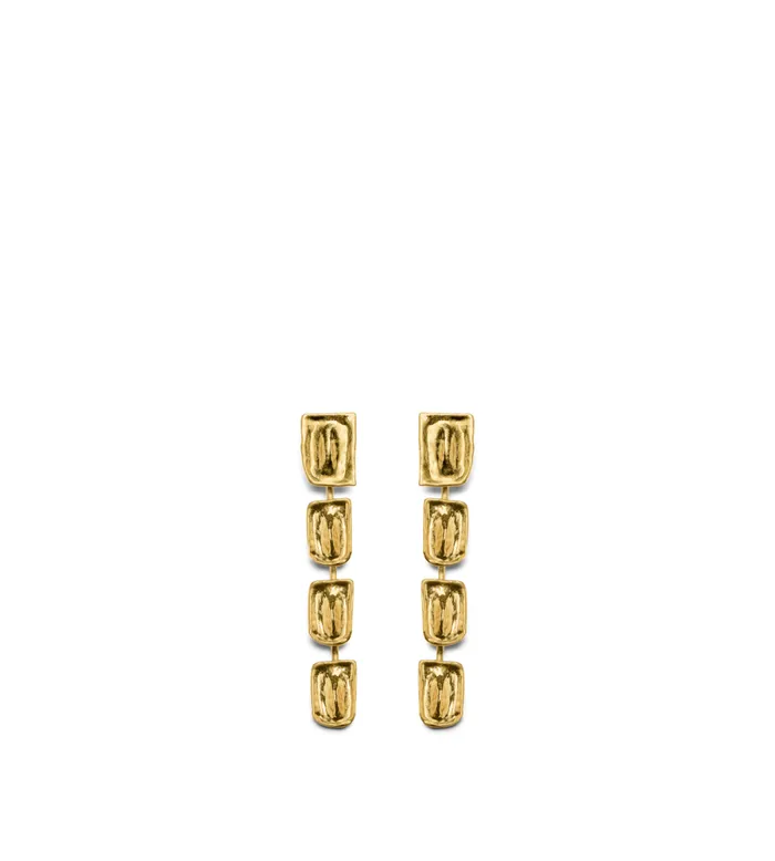 TOM FORD Jewelry Women BRASS CROC EARRINGS Vintage Gold