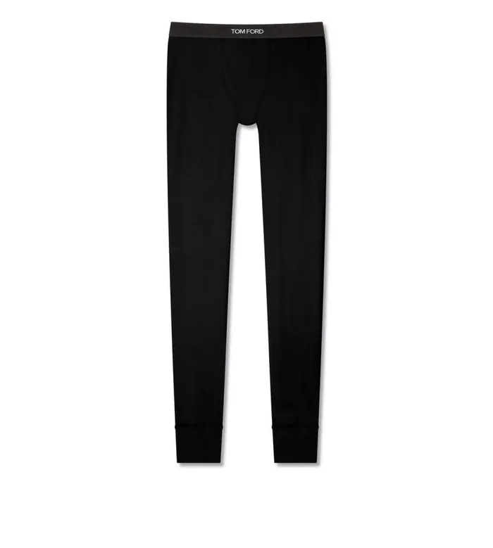 TOM FORD Pajama Pants and Long Johns Men COTTON LONG JOHNS Black