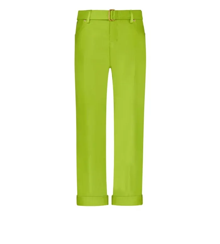 TOM FORD Pants and Shorts Women DOUBLE SILK DUCHESSE BOYFRIEND PANTS Lime