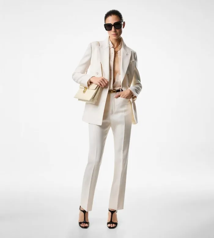 TOM FORD Pants and Shorts Women WOOL AND SILK BLEND TWILL 034WALLIS034 TAILORED PANTS TOM FORD Pants and Shorts Women WOOL AND SILK BLEND TWILL 034WALLIS034 TAILORED PANTS