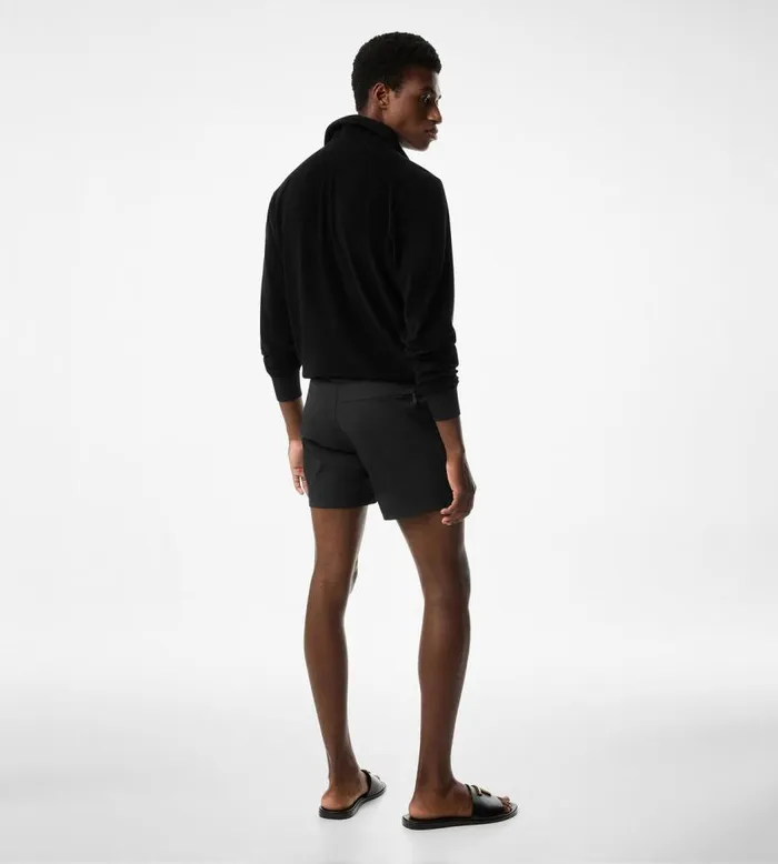 TOM FORD Shirts Men LONG SLEEVE TOWELLING POLO Black TOM FORD Shirts Men LONG SLEEVE TOWELLING POLO Black