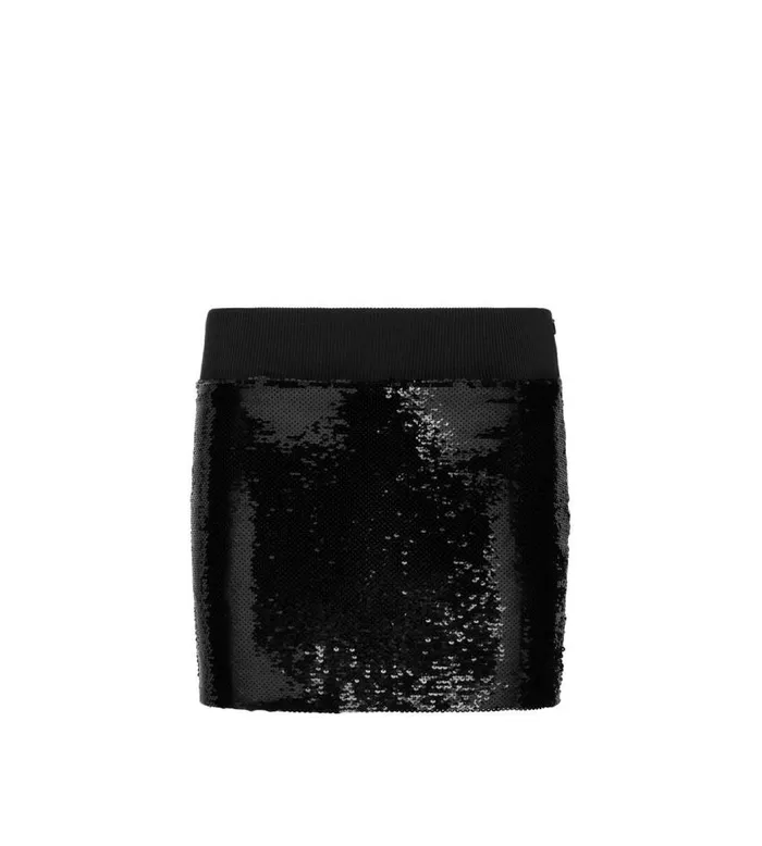 TOM FORD Skirts Women LIQUID SEQUINS ON STRETCH TULLE MINI SKIRT Black