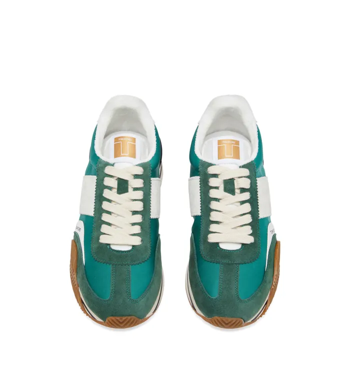 TOM FORD Sneakers Men SUEDE AND TECHNICAL FABRIC JAMES SNEAKER Pine Green TOM FORD Sneakers Men SUEDE AND TECHNICAL FABRIC JAMES SNEAKER Pine Green