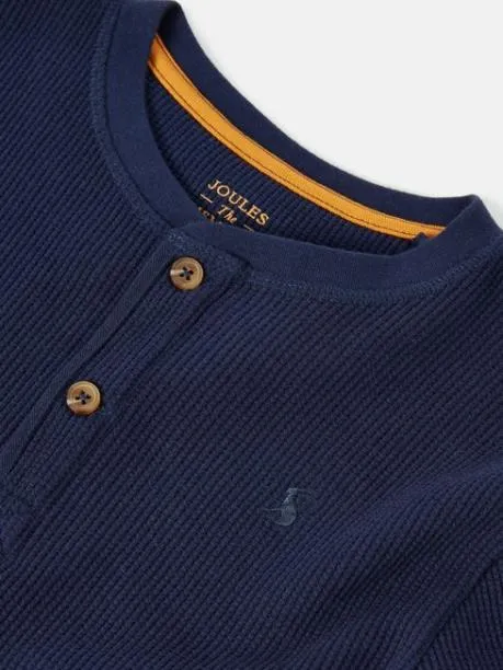 Tops and TShirts Boys Joules Blue Henley Top