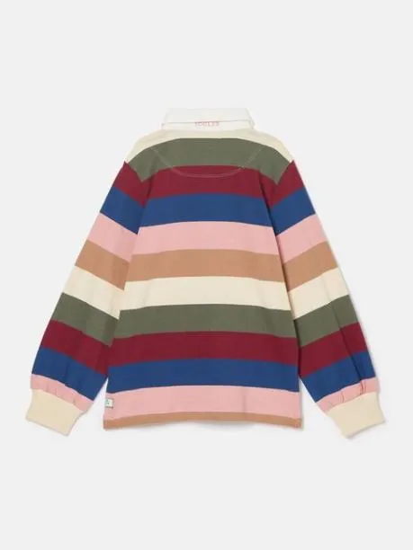 Tops and TShirts Girls Joules Multi Stripe Rugby Top
