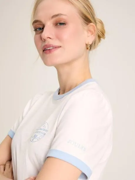 Tops and TShirts Women Joules Cream Short Sleeve TShirt