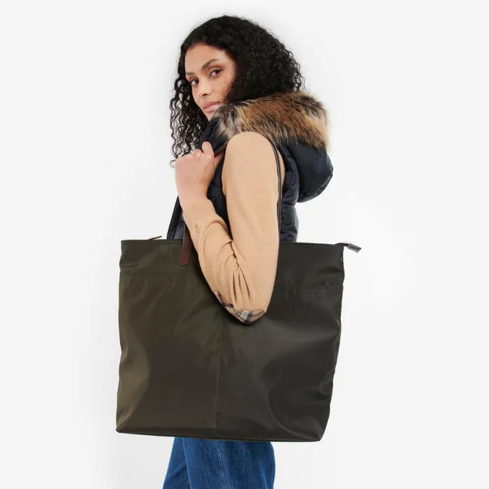 Travel Women Orvis Barbour Edderton Tote Bag Olive