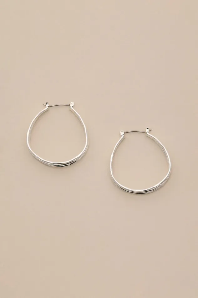 Triple Layer Hoop Silver Women Lucky Brand Jewelry