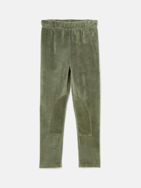 Trousers and Leggings Girls Joules Khaki Green Stretch Cord Legging