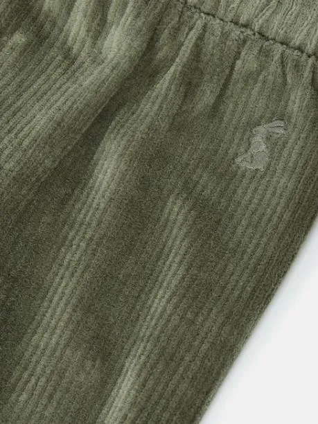 Trousers and Leggings Girls Joules Khaki Green Stretch Cord Legging