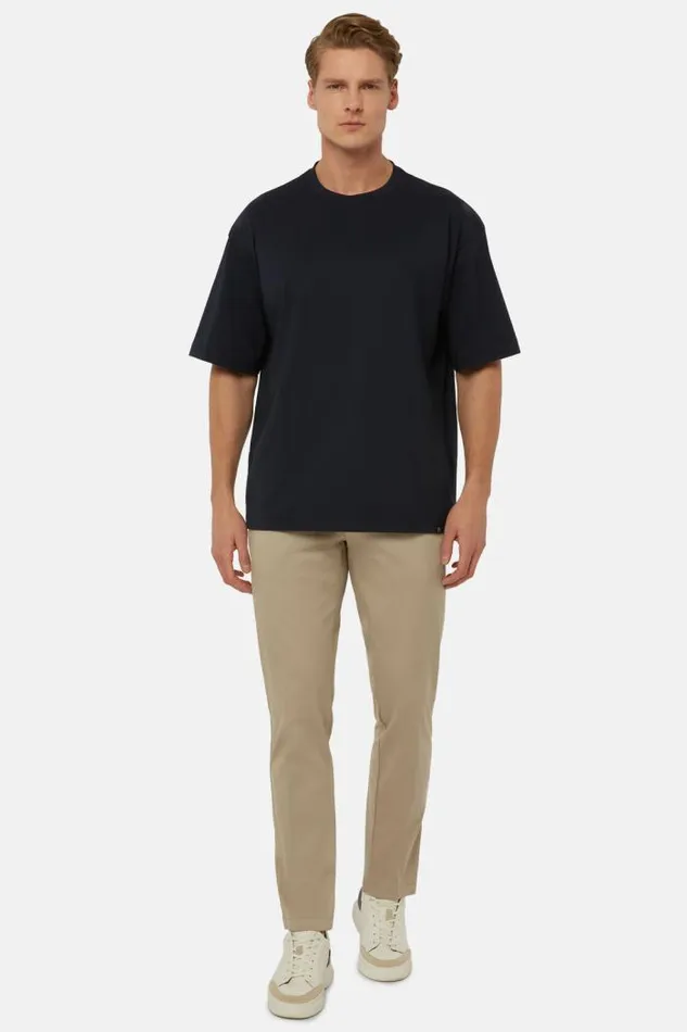 Trousers Men Boggi Milano B Tech Stretch Cotton And Nylon Trousers Beige Trousers Men Boggi Milano B Tech Stretch Cotton And Nylon Trousers Beige
