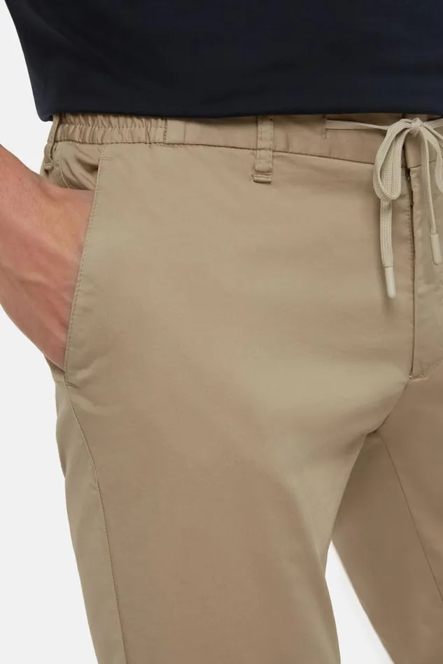 Trousers Men Boggi Milano B Tech Stretch Cotton And Nylon Trousers Beige Trousers Men Boggi Milano B Tech Stretch Cotton And Nylon Trousers Beige