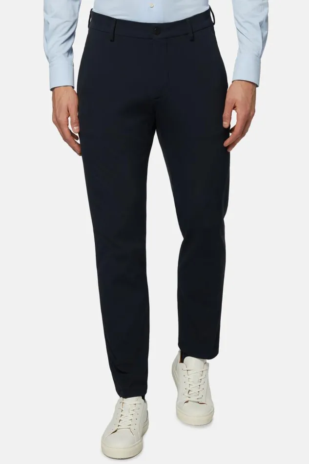 Trousers Men Boggi Milano BTech Performance Stretch Nylon Trousers Navy Blue Trousers Men Boggi Milano BTech Performance Stretch Nylon Trousers Navy Blue