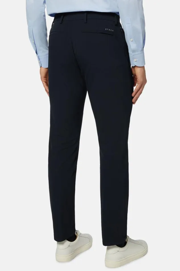 Trousers Men Boggi Milano BTech Performance Stretch Nylon Trousers Navy Blue Trousers Men Boggi Milano BTech Performance Stretch Nylon Trousers Navy Blue