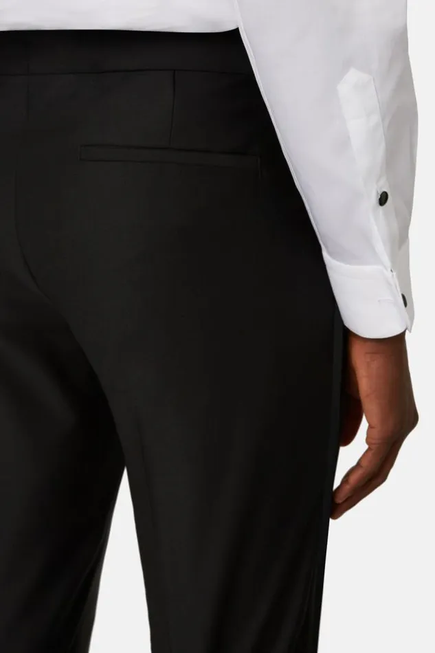 Trousers Men Boggi Milano Tuxedo Trousers In Wool Black Trousers Men Boggi Milano Tuxedo Trousers In Wool Black