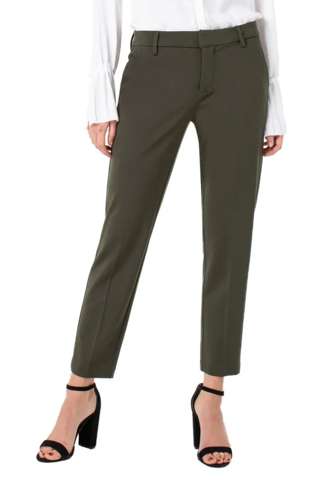 TROUSERS Women Liverpool Los Angeles KELSEY KNIT TROUSER SUPER STRETCH PONTE Olive Branch TROUSERS Women Liverpool Los Angeles KELSEY KNIT TROUSER SUPER STRETCH PONTE Olive Branch