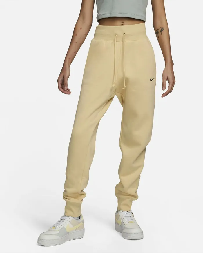 Trousers Women Nike Sportswear Phoenix Fleece Pale Vanillablack