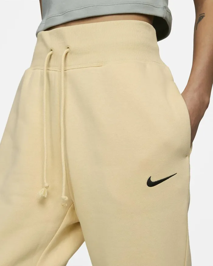 Trousers Women Nike Sportswear Phoenix Fleece Pale Vanillablack