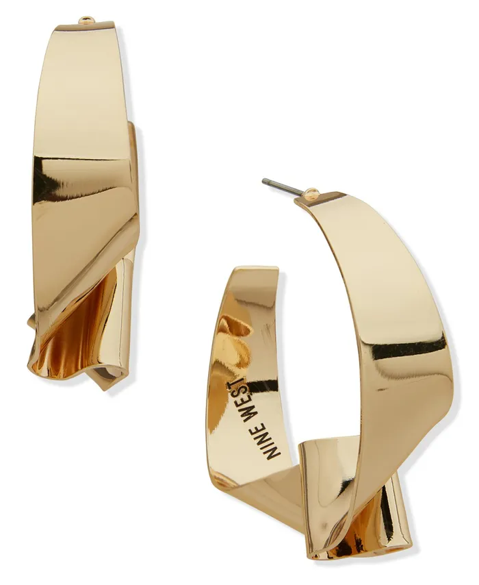 TWISTED STATEMENT HOOP Gold Women Nine West